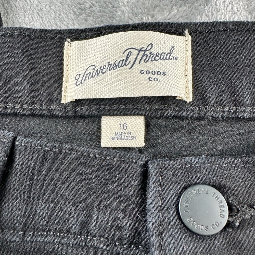 Universal Thread Highest Rise Black Straight Leg Jeans NWT 16 - Picture 13 of 14